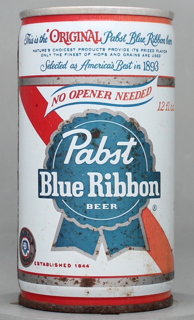 Pabst Blue Ribbon Beer 12 Oz Tab Top Can