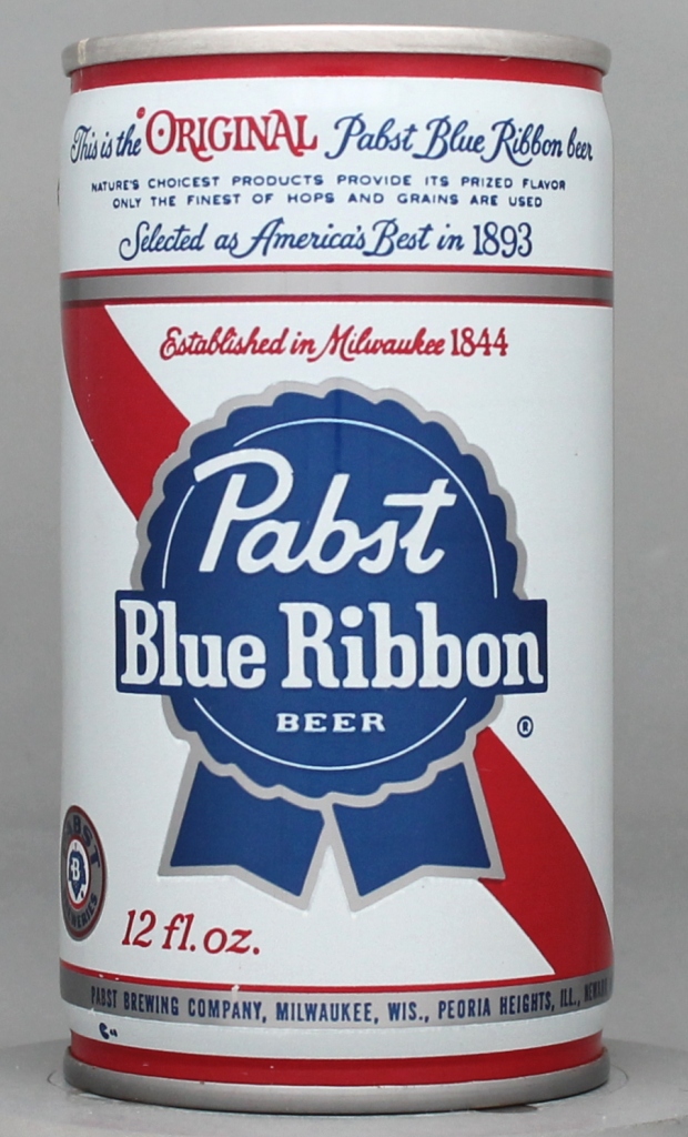 Pabst Blue Ribbon Beer 12 Oz Tab Top Can