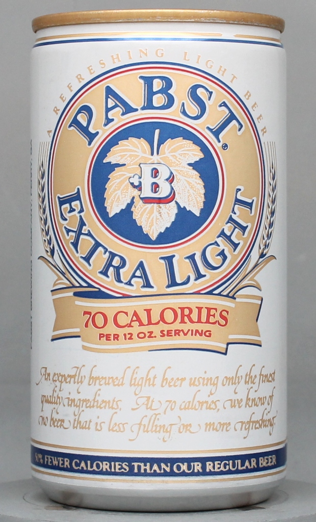 Pabst Extra Light Beer 12 Oz Tab/Stay Top Can