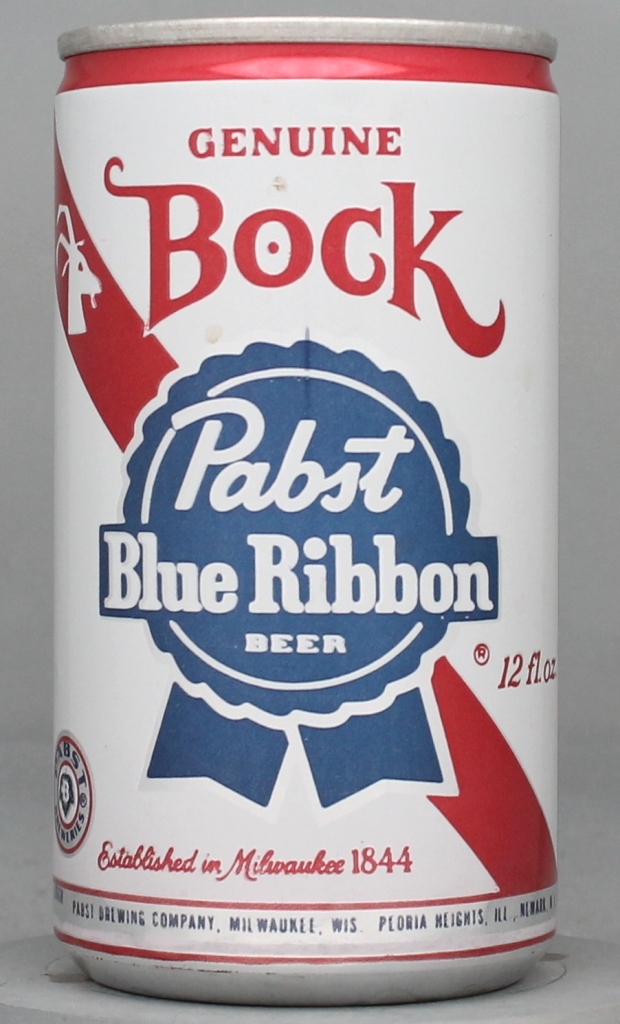Pabst Blue Ribbon Genuine Bock 12 Oz Tab Top Can