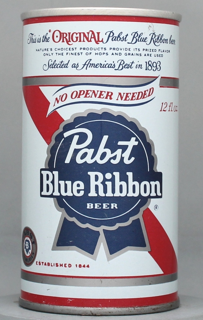Pabst Blue Ribbon Beer 12 Oz Tab Top Can
