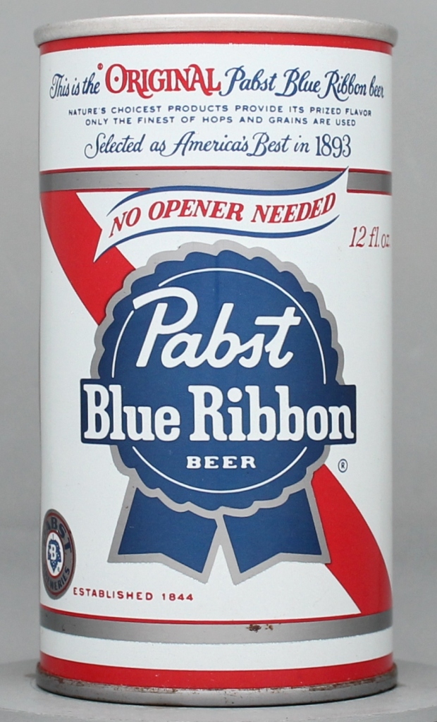 Pabst Blue Ribbon Beer 12 Oz Tab Top Can