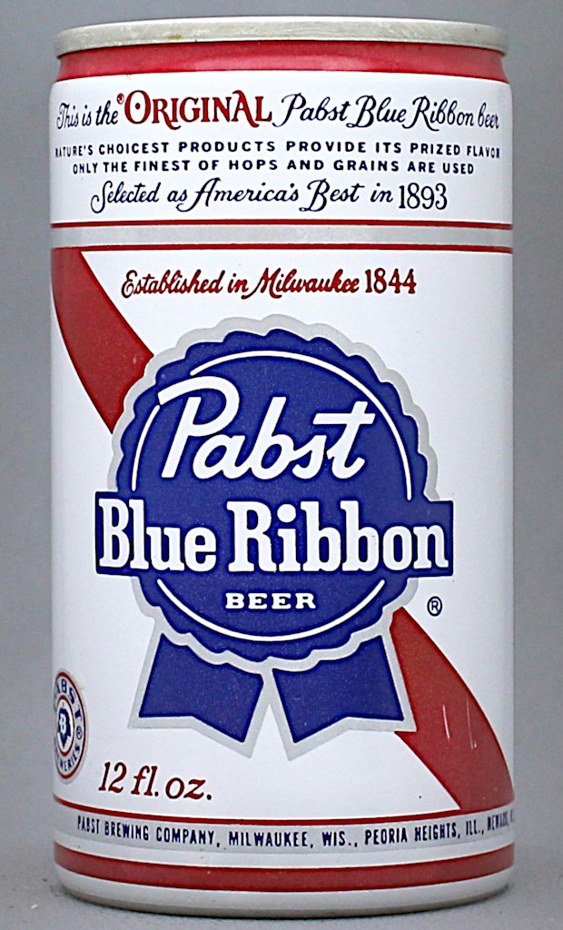 Pabst Blue Ribbon Beer 12 Oz Tab Top Can