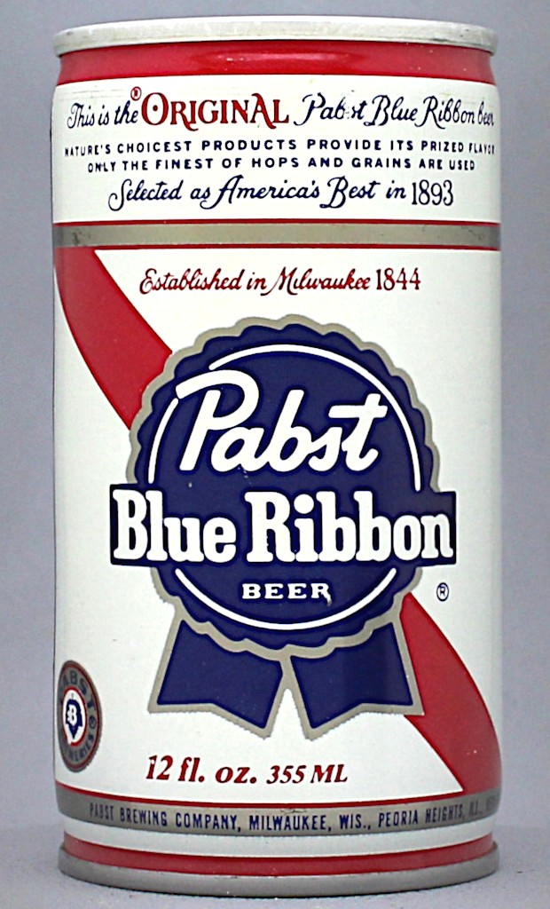 Pabst Blue Ribbon Beer 12 Oz Stay Top Can