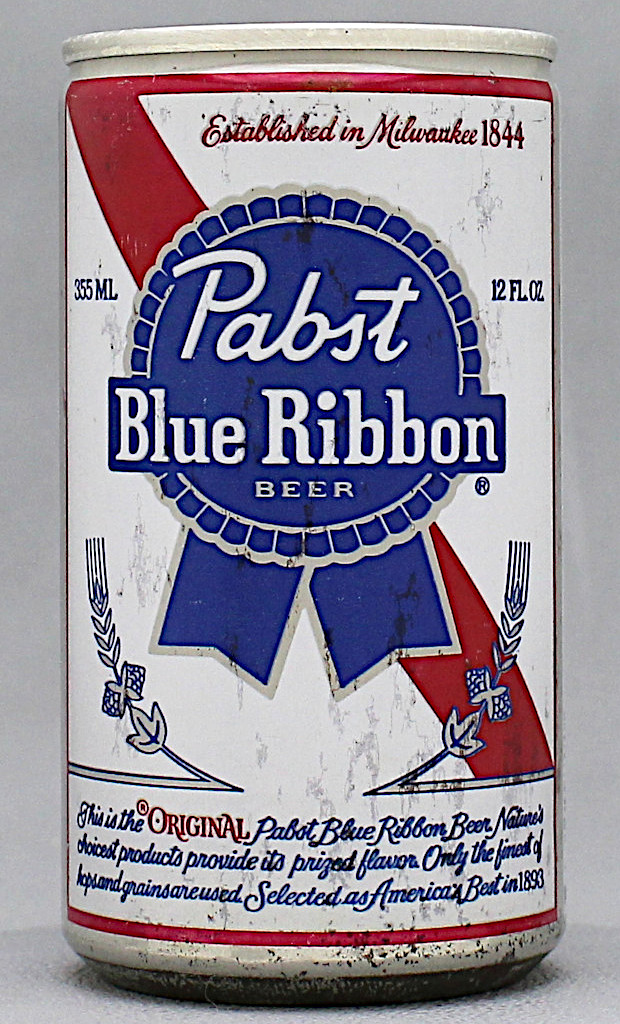 Pabst Blue Ribbon Beer 12 Oz Tab Top Can