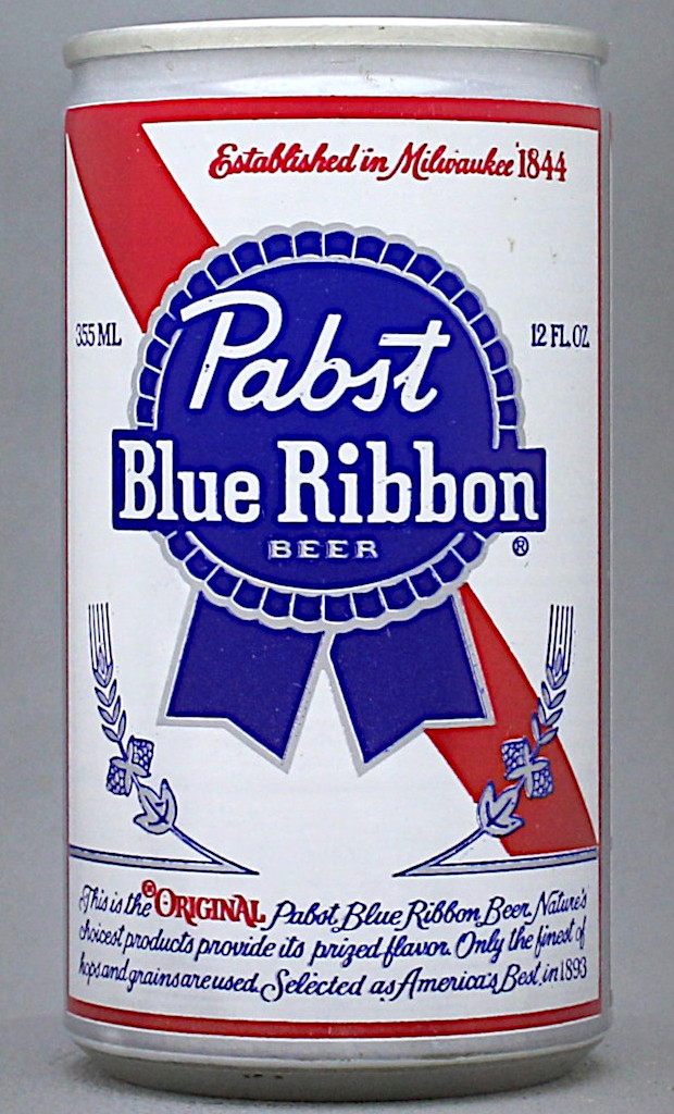 Pabst Blue Ribbon Beer 12 Oz Tab Top Can