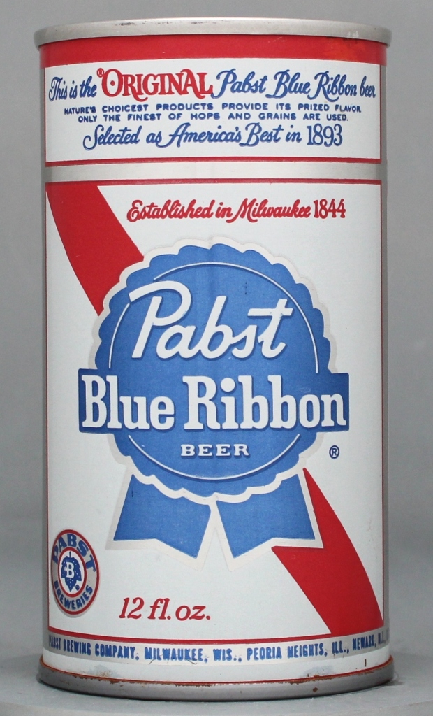 Pabst Blue Ribbon Beer 12 Oz Tab Top Can