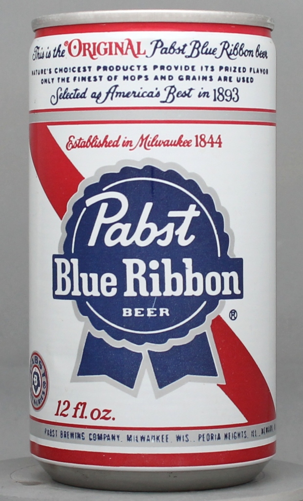 Pabst Blue Ribbon Beer 12 Oz Tab Top Can