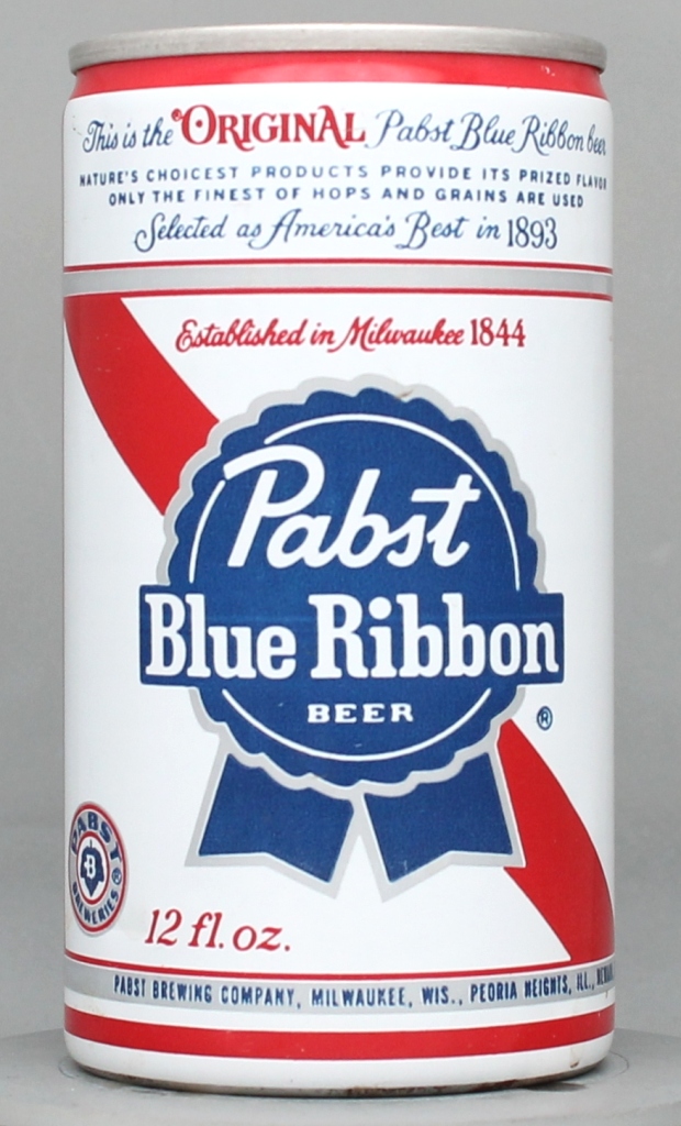 Pabst Blue Ribbon Beer 12 Oz Tab/Flat Top Can