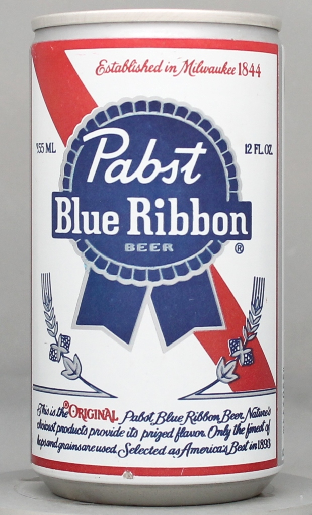 Pabst Blue Ribbon Beer 12 Oz Tab Top Can