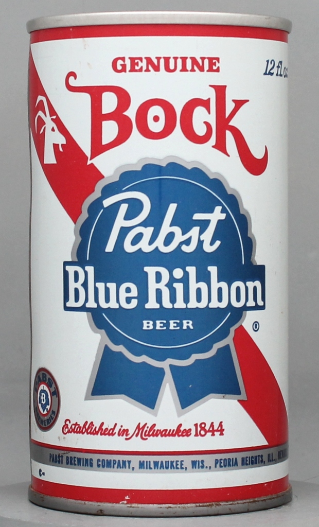 Pabst Blue Ribbon Bock 12 Oz Tab Top Can