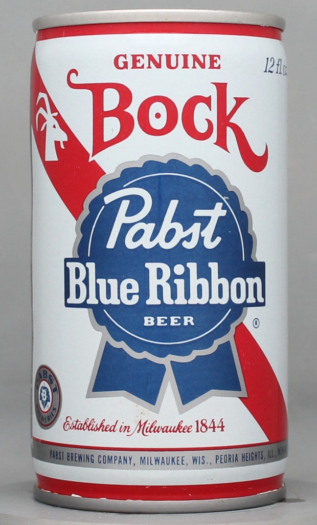 Pabst Blue Ribbon Bock 12 Oz Tab Top Can