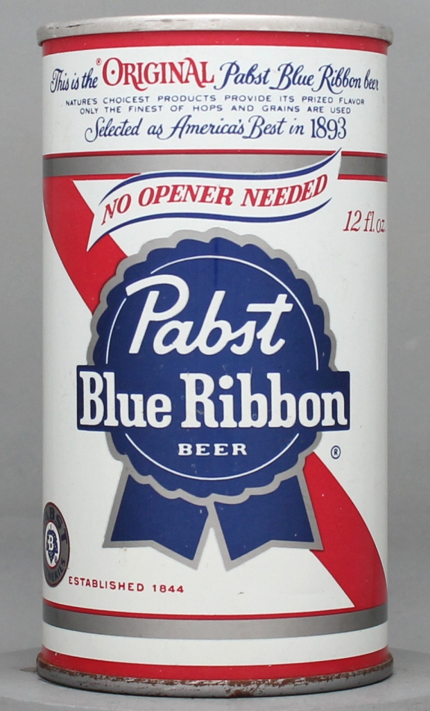 Pabst Blue Ribbon Beer 12 Oz Tab Top Can