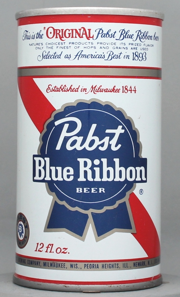 Pabst Blue Ribbon Beer 12 Oz Tab Top Can