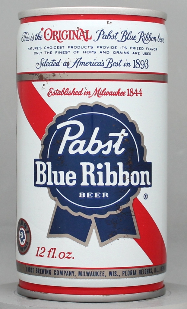 Pabst Blue Ribbon Beer 12 Oz Tab Top Can