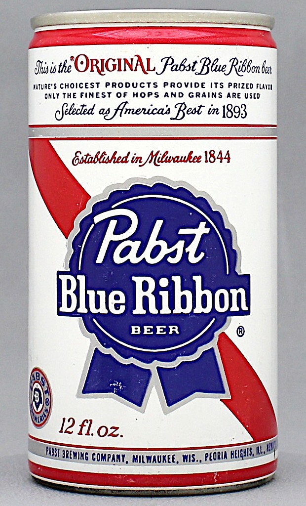 Pabst Blue Ribbon Beer 12 Oz Tab Top Can