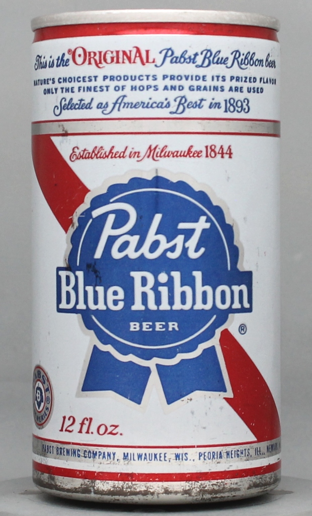 Pabst Blue Ribbon Beer 12 Oz Tab/Stay Top Can