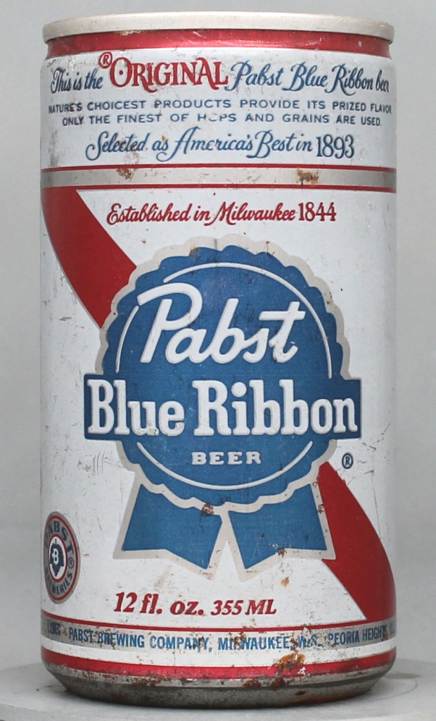 Pabst Blue Ribbon Beer 12 Oz Tab Top Can