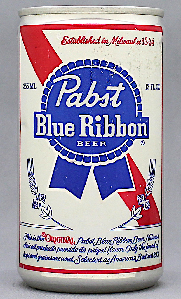 Pabst Blue Ribbon Beer 12 Oz Tab Top Can