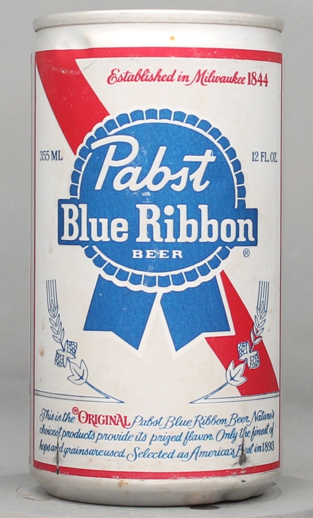 Pabst Blue Ribbon Beer 12 Oz Tab Top Can