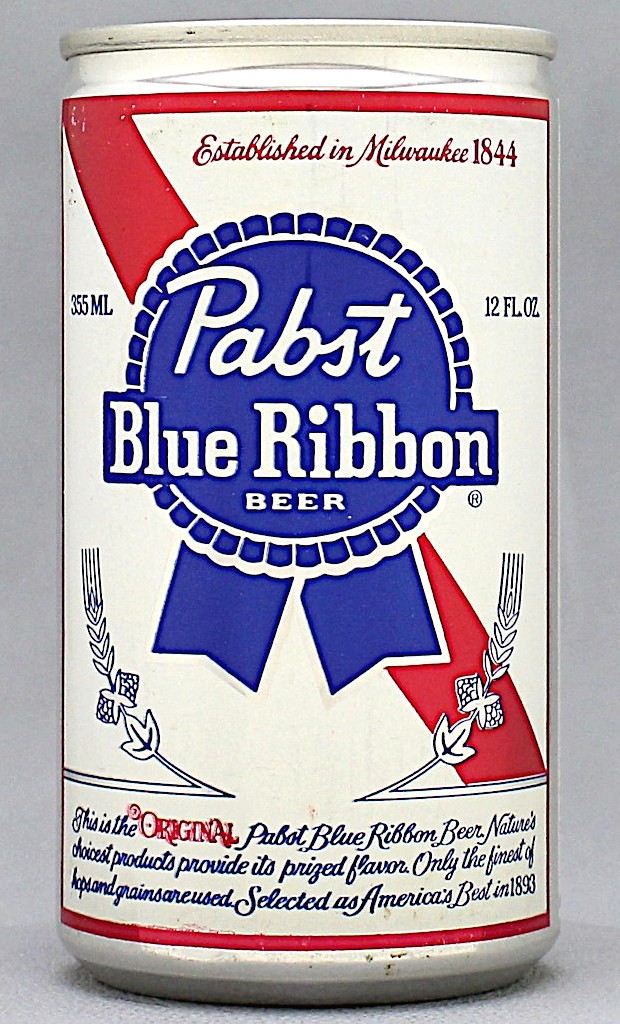 Pabst Blue Ribbon Beer 12 Oz Tab Top Can
