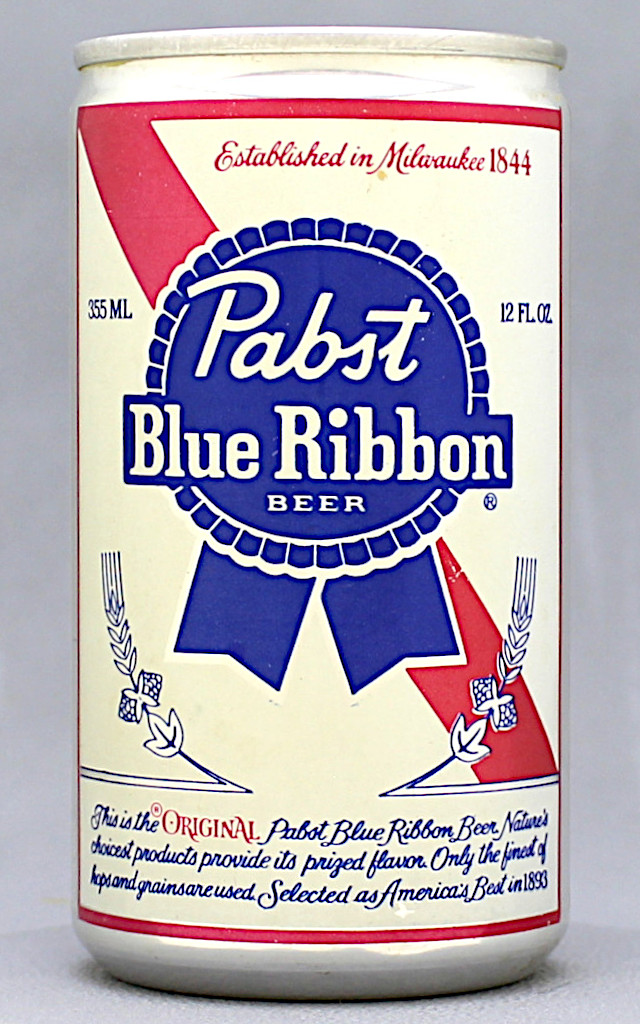 Pabst Blue Ribbon Beer 12 Oz Tab Top Can