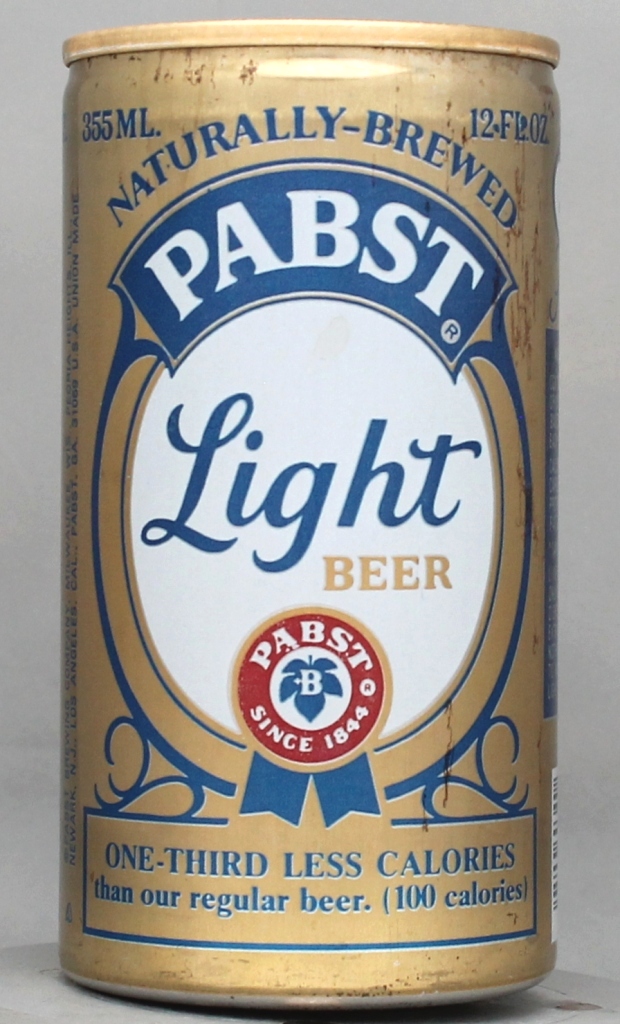 Pabst Light Beer 12 Oz Tab Top Can
