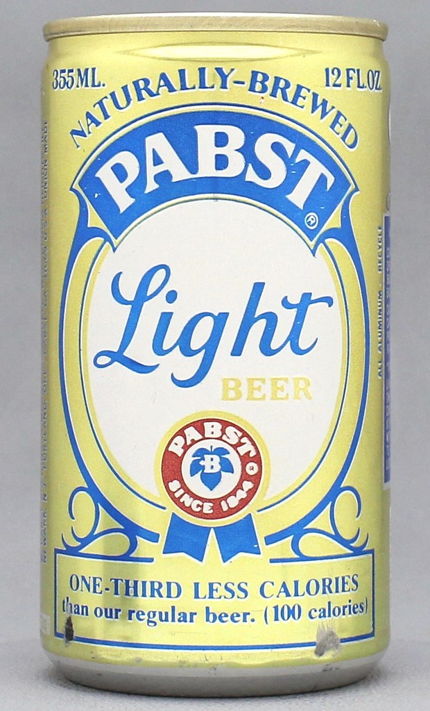 Pabst Light Beer 12 Oz Tab Top Can