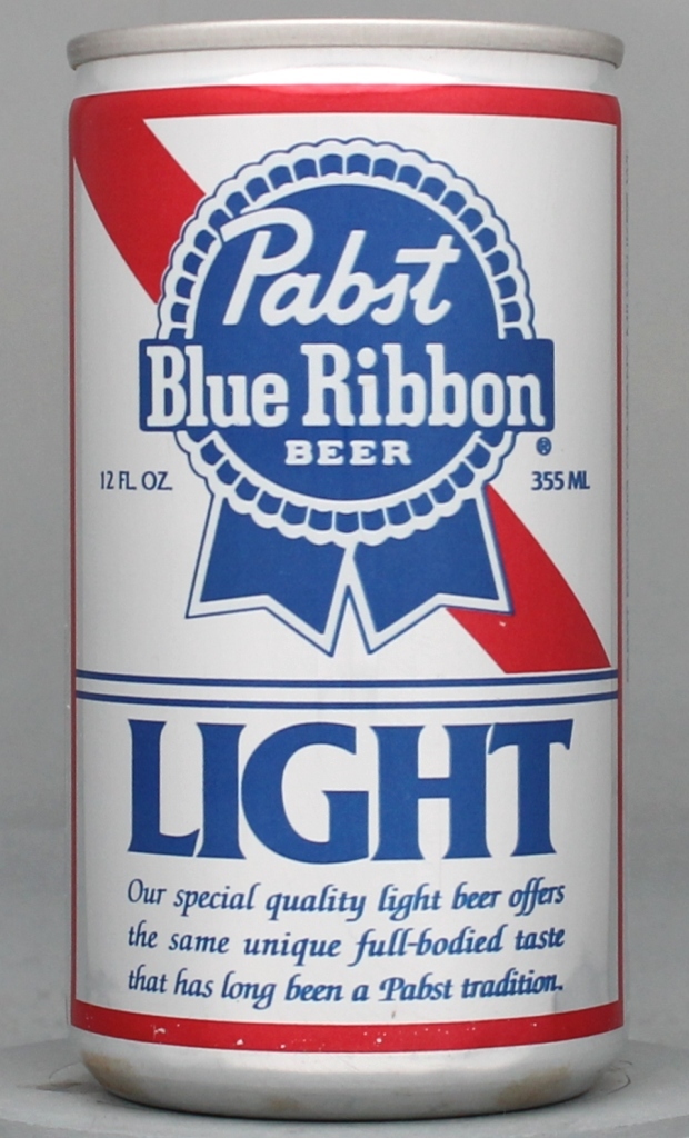 Pabst Blue Ribbon Light Beer 12 Oz Tab Top Can