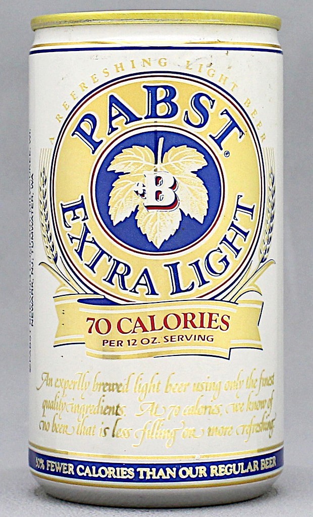 Pabst Extra Light Beer 12 Oz Tab Top Can