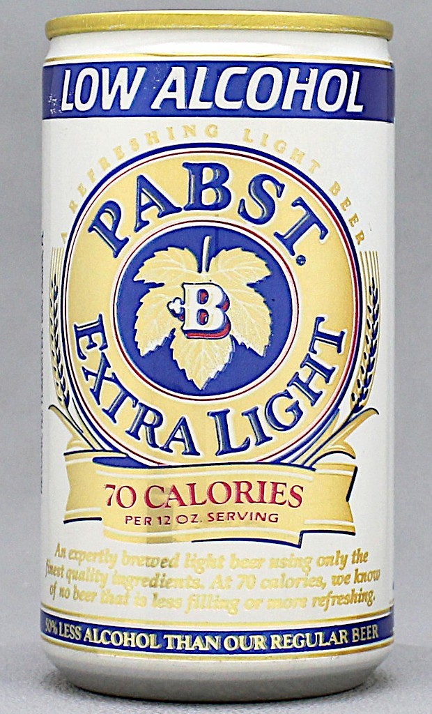 Pabst Extra Light Beer 12 Oz Tab Top Can
