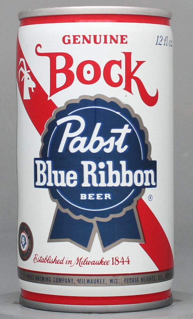 Pabst Blue Ribbon Genuine Bock 12 Oz Tab Top Can