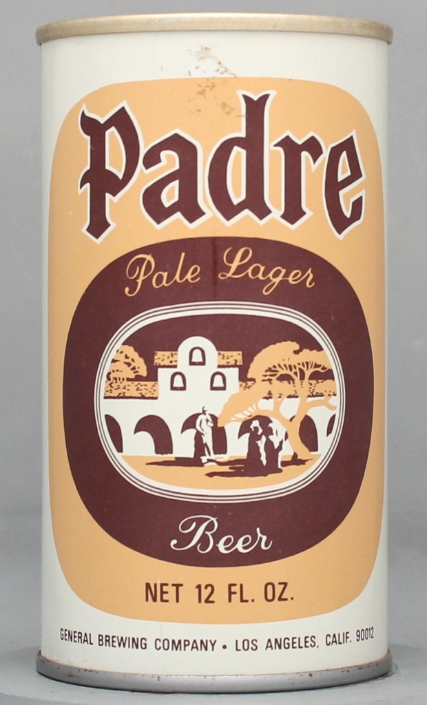 Padre Pale Lager Beer 12 Oz Tab Top Can