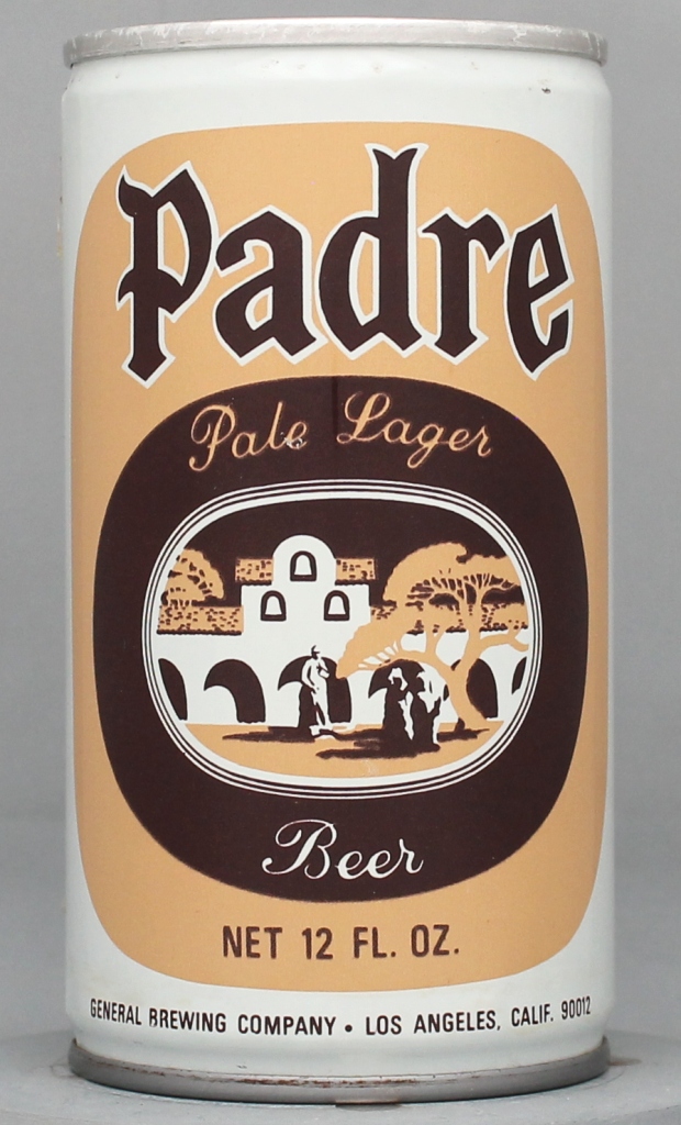 Padre Pale Lager Beer 12 Oz Tab Top Can