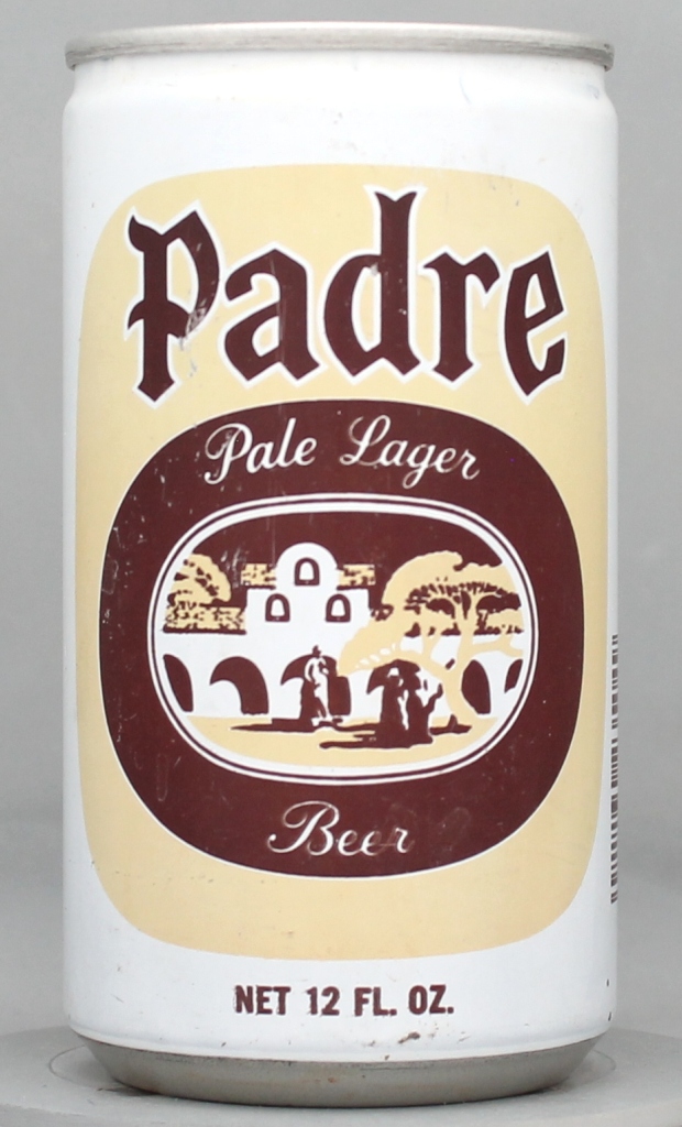 Padre Pale Lager Beer 12 Oz Tab Top Can