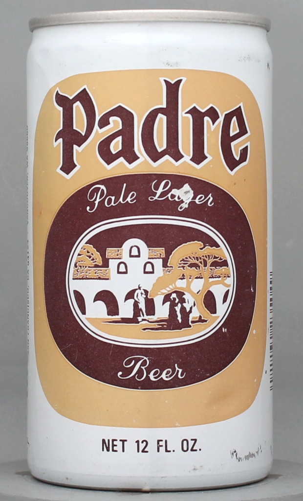 Padre Pale Lager Beer 12 Oz Tab Top Can