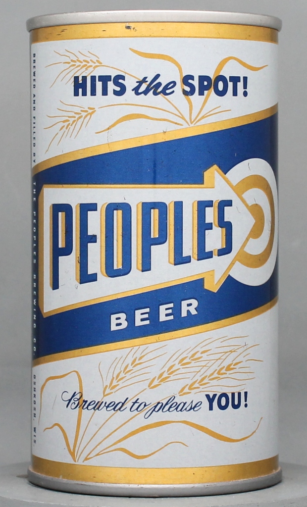 Peoples Beer 12 Oz Tab Top Can