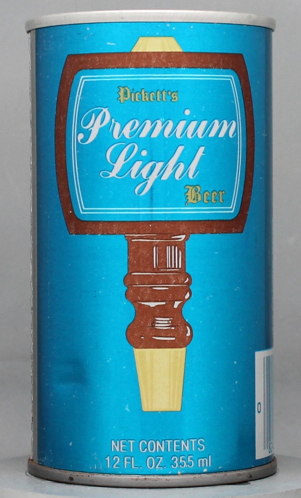 Pickett's Premium Light Beer 12 Oz Tab Top Can