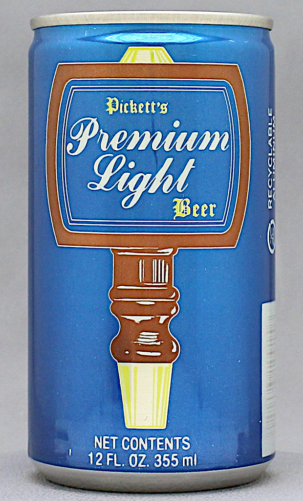 Pickett's Premium Light Beer 12 Oz Tab/Stay Top Can