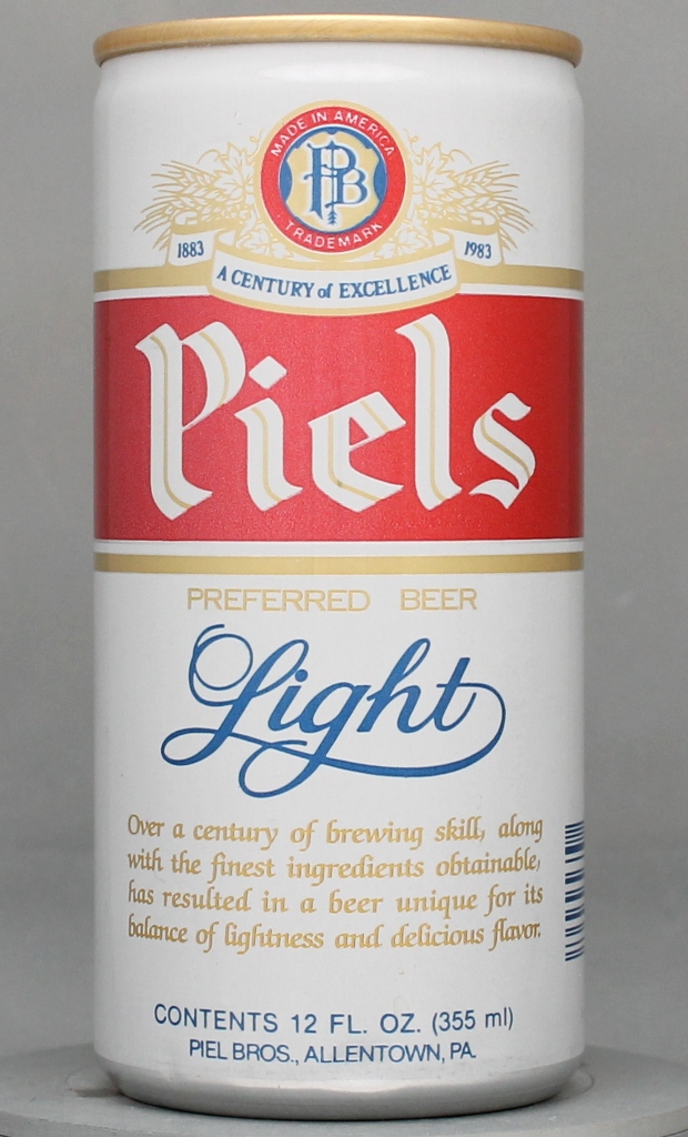 Piels Light Preferred Beer 12 Oz Tab Top Can