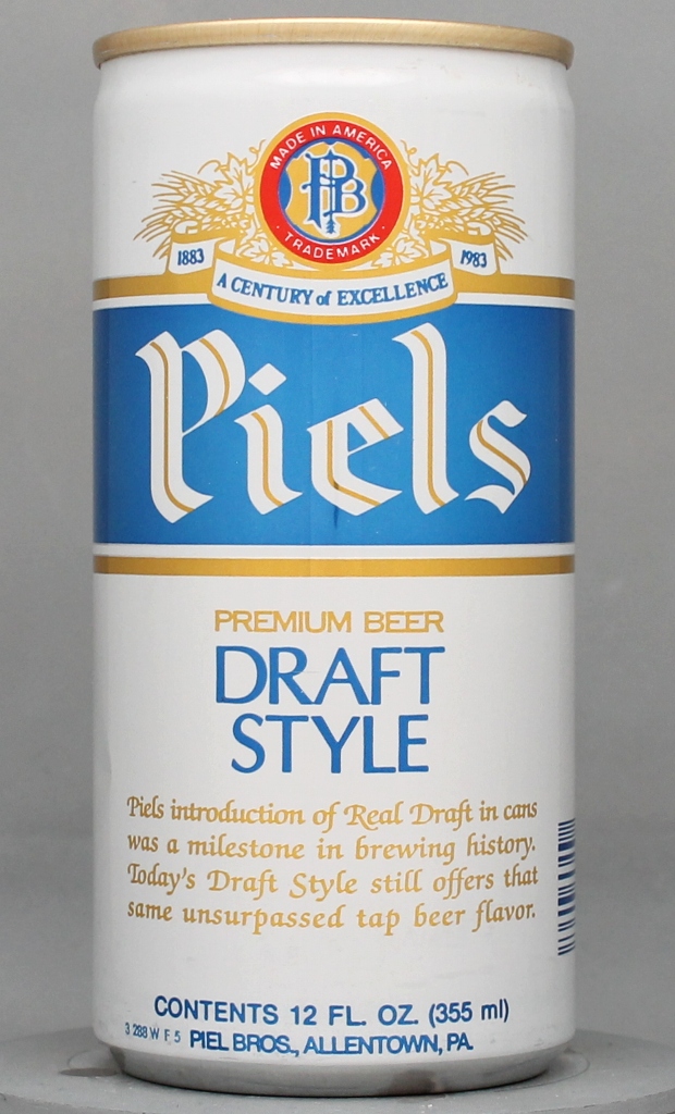Piels Draft Style Premium Beer 12 Oz Tab/Stay Top Can
