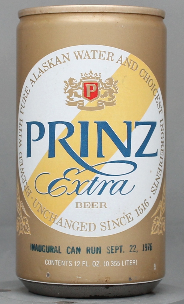 Prinz Extra Beer 12 Oz Tab Top Can