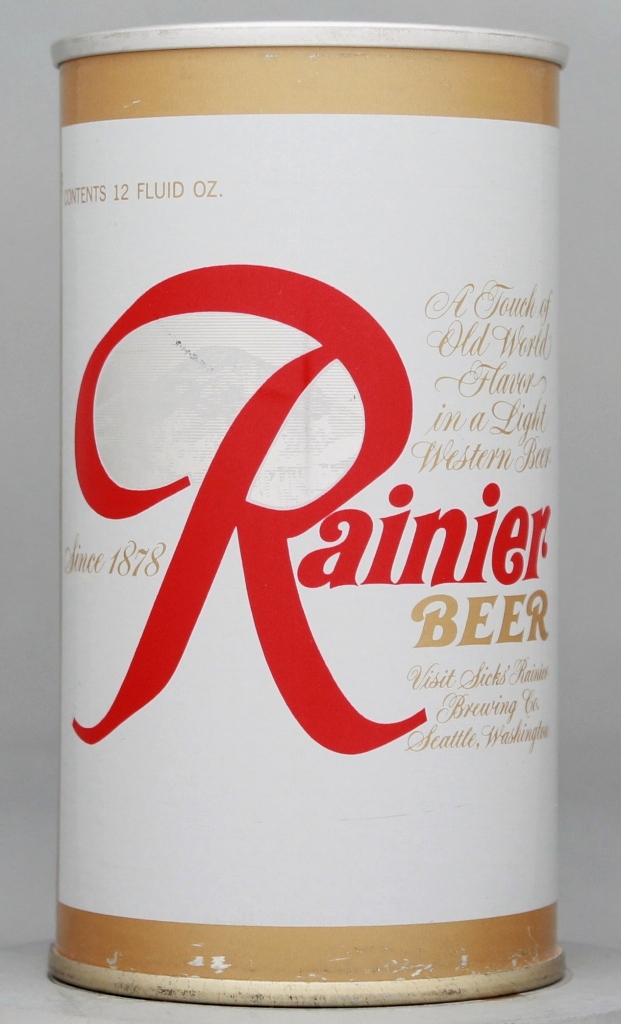Rainier Beer 12 Oz Zip Top Can