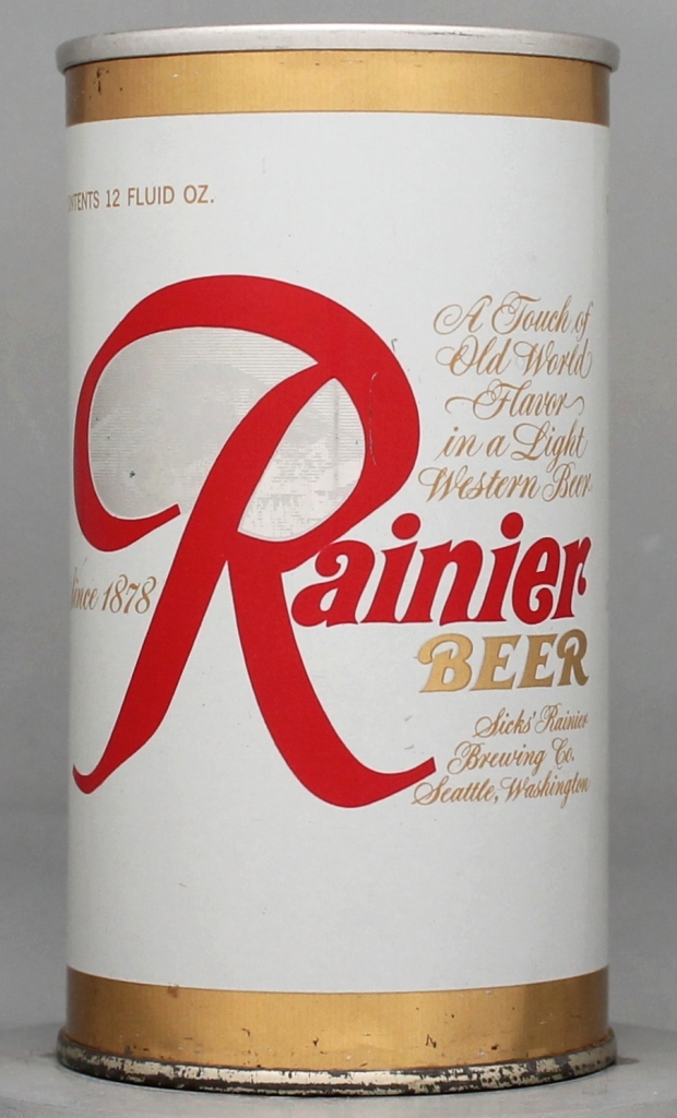 Rainier Beer 12 Oz Zip/Tab Top Can
