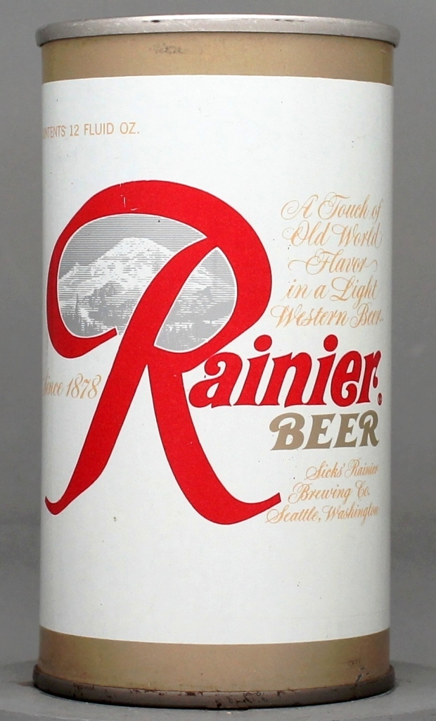 Rainier Beer 12 Oz Tab Top Can