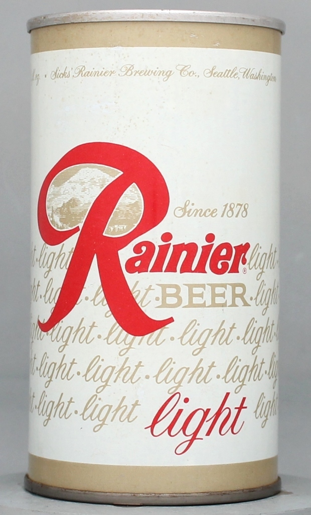 Rainier Light Beer 12 Oz Tab Top Can