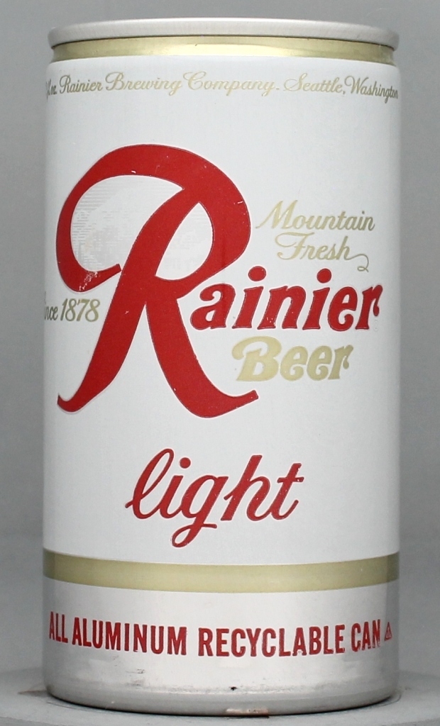 Rainier Light Beer 12 Oz Tab Top Can