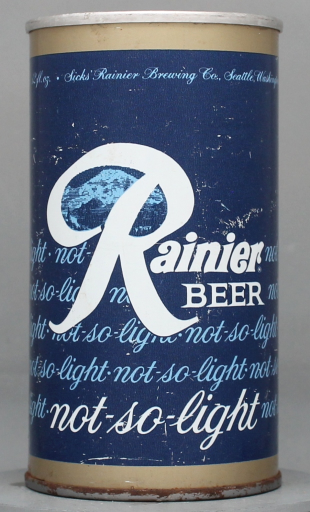 Rainier Not-so-light Beer 12 Oz Tab Top Can