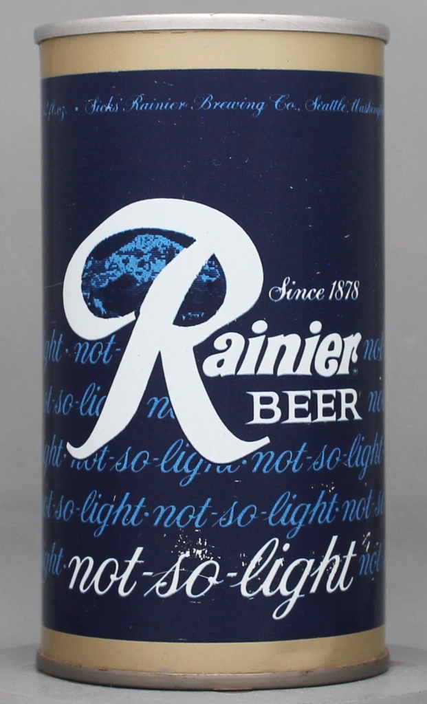 Rainier Not-so-light Beer 12 Oz Tab Top Can
