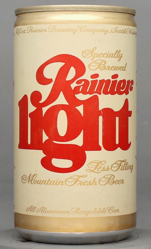 Rainier Light Beer 12 Oz Tab Top Can